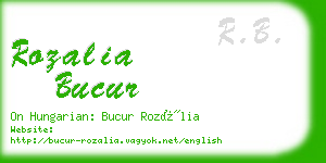 rozalia bucur business card